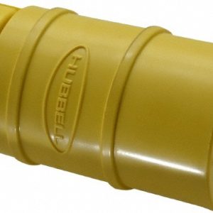 HUBBELL WIRING DEVICE-KELLEMS Straight Blade Connector: Commercial, 5-15R, 125VAC, Yellow HBL1547
