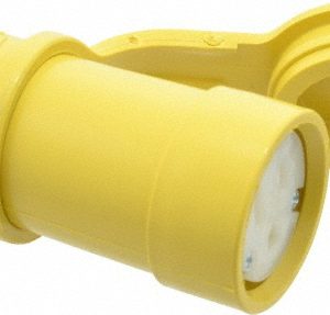 HUBBELL WIRING DEVICE-KELLEMS Straight Blade Connector: Commercial, 5-15R, 125VAC, Yellow HBL15W47