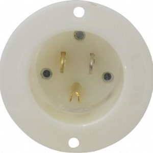 HUBBELL WIRING DEVICE-KELLEMS Straight Blade Single Receptacle: NEMA 5-15P, 15 Amps, Self-Grounding HBL5278C