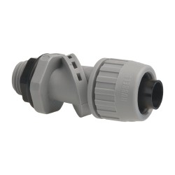 HUBBELL WIRING DEVICE-KELLEMS Conduit Connector: For Liquid-Tight, Thermoplastic, 1/2" Trade Size PS0509NGY