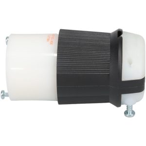 HUBBELL WIRING DEVICE-KELLEMS Locking Inlet: Connector, Industrial, L14-30R, 125 & 250V, Black & White HBL2713