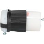 HUBBELL WIRING DEVICE-KELLEMS Locking Inlet: Connector, Industrial, L16-30R, 480V, Black & White HBL2733