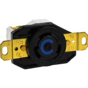 HUBBELL WIRING DEVICE-KELLEMS 250 VAC, 30 Amp, L6-30R NEMA, Self Grounding Receptacle HBL2620