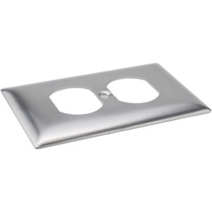 HUBBELL WIRING DEVICE-KELLEMS 1 Gang, Outlet Wall Plate SA8