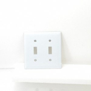 HUBBELL WIRING DEVICE-KELLEMS 2 Gang, 4-1/2 Inch Long x 4.6 Inch Wide, Standard Switch Plate SS2