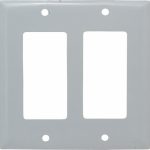 HUBBELL WIRING DEVICE-KELLEMS 2 Gang, 4-1/2 Inch Long x 4.6 Inch Wide, Standard Outlet Wall Plate SS262