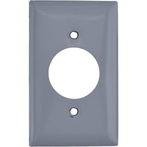 HUBBELL WIRING DEVICE-KELLEMS 1 Gang, 4-1/2 Inch Long x 2.78 Inch Wide, Standard Outlet Wall Plate SS720