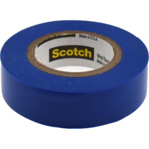 3M Electrical Tape: 1/2" Wide, 20' Long, 7 mil Thick, Blue 7000132637