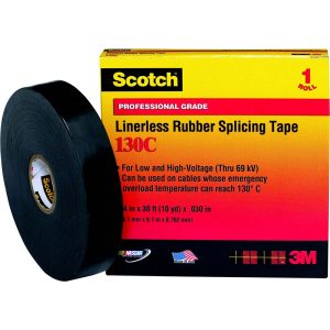 3M Electrical Tape: 1" Wide, 30' Long, 30 mil Thick, Black 7000006090