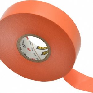 3M Electrical Tape: 3/4" Wide, 66' Long, 7 mil Thick, Orange 7000031581