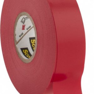 3M Electrical Tape: 3/4" Wide, 66' Long, 7 mil Thick, Red 7000006094