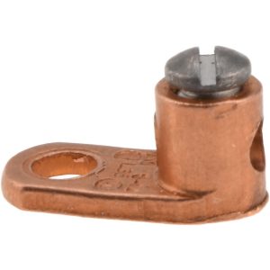 THOMAS & BETTS D Shaped Ring Terminal: Non-Insulated, 14 to 8 AWG, Crimp Connection L35