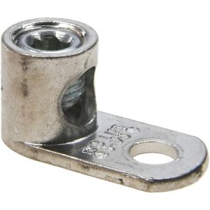 THOMAS & BETTS D Shaped Ring Terminal: Non-Insulated, 8 to 1/0 AWG, Lug Connection L125P