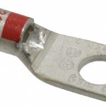 THOMAS & BETTS Square Ring Terminal: Non-Insulated, 8 AWG, Compression Connection 54130