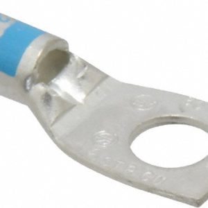 THOMAS & BETTS Square Ring Terminal: Non-Insulated, 6 AWG, Compression Connection 54135