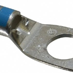 THOMAS & BETTS Square Ring Terminal: Non-Insulated, 6 AWG, Compression Connection 54136
