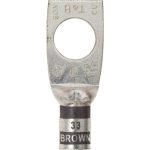 THOMAS & BETTS Square Ring Terminal: Non-Insulated, 2 AWG, Compression Connection 54145-TB