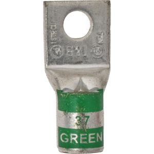 THOMAS & BETTS Square Ring Terminal: Non-Insulated, 1 AWG, Compression Connection 54108