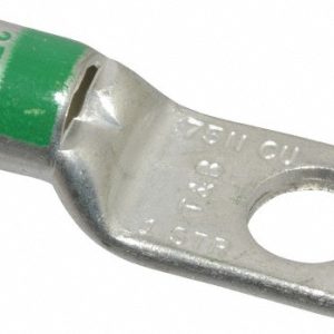 THOMAS & BETTS Square Ring Terminal: Non-Insulated, 1 AWG, Compression Connection 54148