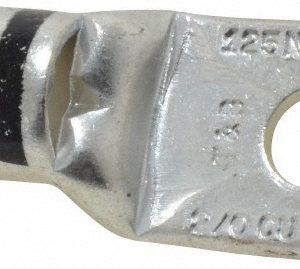 THOMAS & BETTS Square Ring Terminal: Non-Insulated, 2/0 AWG, Compression Connection 54158