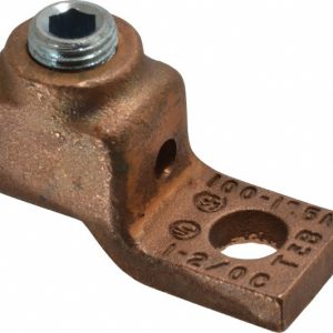 THOMAS & BETTS Square Ring Terminal: Non-Insulated, 1 to 2/0 AWG, Compression Connection 31009