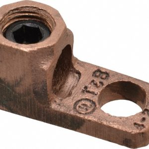 THOMAS & BETTS D Shaped Ring Terminal: Non-Insulated, 4 to 2/0 AWG, Lug Connection 71010-TB