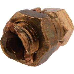 THOMAS & BETTS 10 to 8 AWG, Copper Wire Compatible, Copper Alloy, Hex Split Bolt Connector 8H