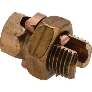 THOMAS & BETTS 8 to 4 AWG, Copper Wire Compatible, Copper Alloy, Hex Split Bolt Connector 4H