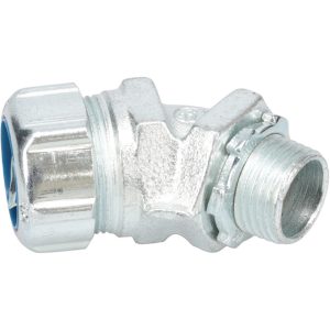 THOMAS & BETTS Conduit Connector: For Liquid-Tight, Malleable Iron, 1/2" Trade Size 5242