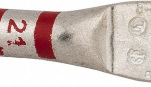 THOMAS & BETTS Square Ring Terminal: Non-Insulated, 8 AWG, Compression Connection 54930BE