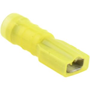 THOMAS & BETTS Wire Disconnect: Female, Yellow, Nylon, 12-10 AWG, 1/4" Tab Width 10RC-2577