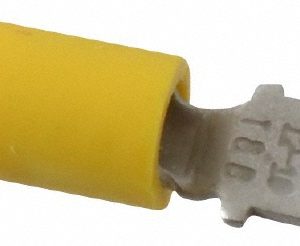 THOMAS & BETTS Wire Disconnect: Male, Yellow, Vinyl, 12-10 AWG, 1/4" Tab Width 10RC-250T