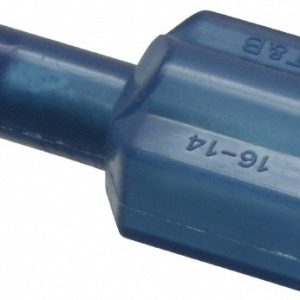 THOMAS & BETTS Wire Disconnect: Male, Blue, Nylon, 16-14 AWG, 1/4" Tab Width 14RB-251T