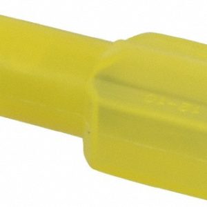THOMAS & BETTS Wire Disconnect: Male, Yellow, Nylon, 12-10 AWG, 1/4" Tab Width 10RC-251T