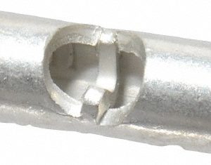 THOMAS & BETTS Butt Splice Terminal: Crimp-On, Blue, 18 AWG Min, 14 AWG Max, Non-Insulated 2B-14