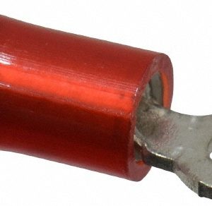 THOMAS & BETTS D Shaped Ring Terminal: Partially Insulated, 22 to 16 AWG, Crimp Connection RA18-4