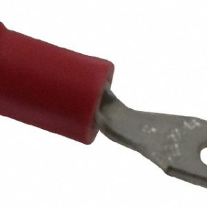 THOMAS & BETTS Locking Fork Terminal: Red, Vinyl, Partially Insulated, #6 Stud, Crimp 18RA-6FL