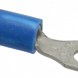 THOMAS & BETTS Locking Fork Terminal: Blue, Vinyl, Partially Insulated, #8 Stud, Crimp 14RB-8FL