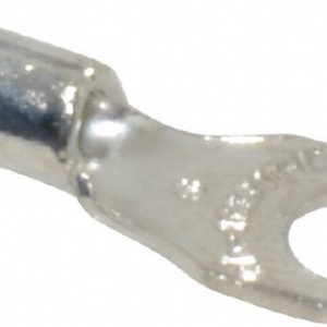 THOMAS & BETTS D Shaped Ring Terminal: Non-Insulated, 18 to 14 AWG, Crimp Connection B14-6