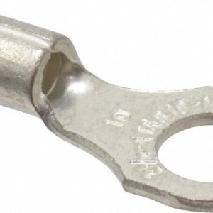 THOMAS & BETTS D Shaped Ring Terminal: Non-Insulated, 18 to 14 AWG, Crimp Connection B14-10