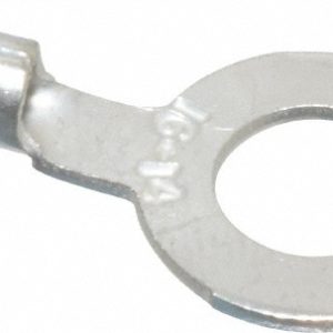 THOMAS & BETTS D Shaped Ring Terminal: Non-Insulated, 18 to 14 AWG, Crimp Connection B14-14