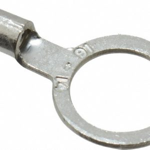 THOMAS & BETTS D Shaped Ring Terminal: Non-Insulated, 18 to 14 AWG, Crimp Connection B14-38