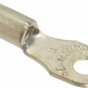 THOMAS & BETTS D Shaped Ring Terminal: Non-Insulated, 18 to 14 AWG, Crimp Connection B14-4