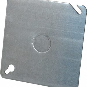THOMAS & BETTS Face Electrical Box Cover: Steel, 4" Wide 52-C-6