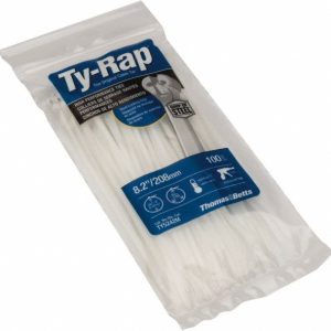 THOMAS & BETTS Cable Tie Duty: 8.19" Long, Natural, Nylon, Standard TY5242M