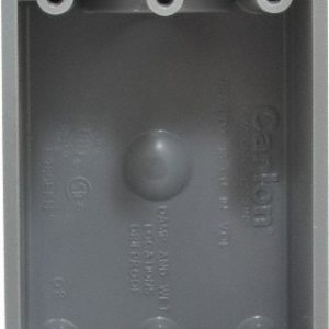 THOMAS & BETTS Electrical Junction Box: Polyvinylchloride, Rectangle, 5.7" OAH, 2.8" OAW, 2.3" OAD, 1 Gang E980EFN