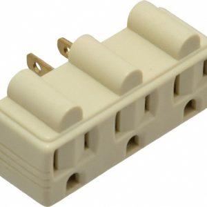 PASS & SEYMOUR 1 Outlet, 125 Volt, 15 Amp, Ivory, Single to Triple Electrical Outlet Adapter 697-I