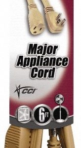 SOUTHWIRE 6', 14/3 Gauge/Conductors, Beige Indoor Extension Cord 3532SW3323