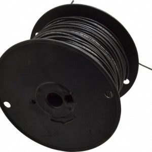 SOUTHWIRE Machine Tool Wire: 18 AWG, Black, 500' Long, Polyvinylchloride, 0.108" OD 411010508