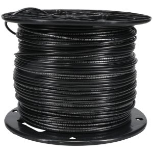 SOUTHWIRE Machine Tool Wire: 16 AWG, Black, 500' Long, Polyvinylchloride, 0.12" OD 411020508